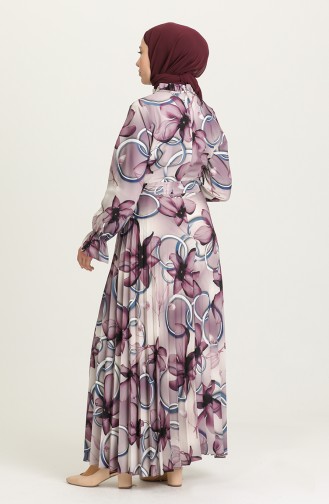 Plum Hijab Dress 3101-04