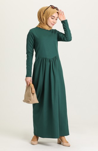 فستان أخضر زمردي 3259-07