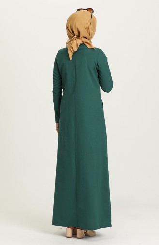 Robe Hijab Vert emeraude 3259-07