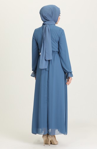 Indigo Hijab Dress 5312-03