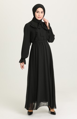 Black Hijab Dress 5312-04