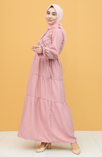 Dusty Rose Hijab Dress 21Y8257-04