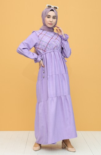 Lila Hijab Kleider 21Y8257-05