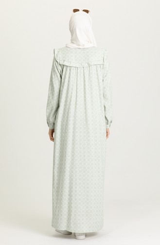 Grün Hijab Kleider 21Y8346A-04