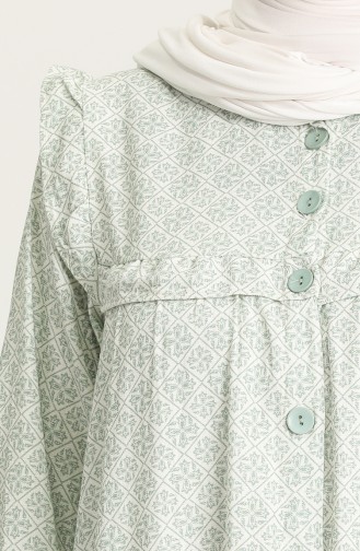 Grün Hijab Kleider 21Y8346A-04
