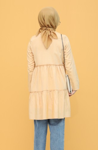 Fırfırlı Tunik 6510-08 Sarı