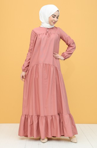 Dusty Rose Hijab Dress 7288-07