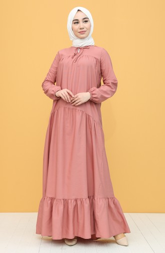 Dusty Rose Hijab Dress 7288-07