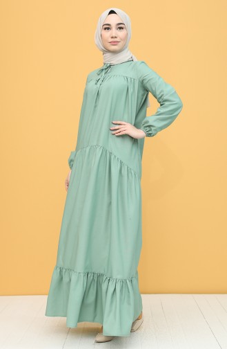 فستان أخضر حشيشي 7288-12