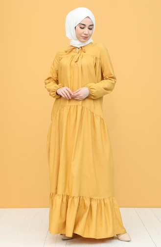 Yellow İslamitische Jurk 7298-02