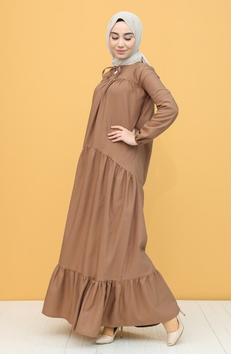 Camel Hijab Dress 7288-16