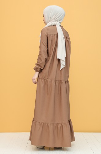 Camel Hijab Dress 7288-16