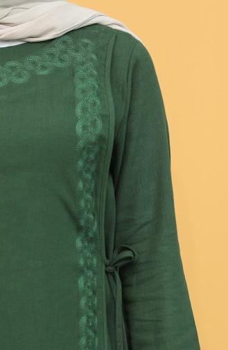 Dark Green İslamitische Jurk 0004-01