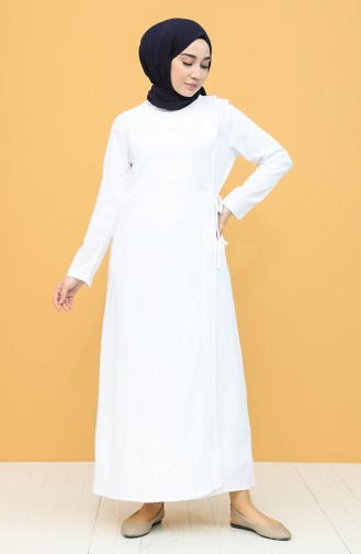 White İslamitische Jurk 0004-04