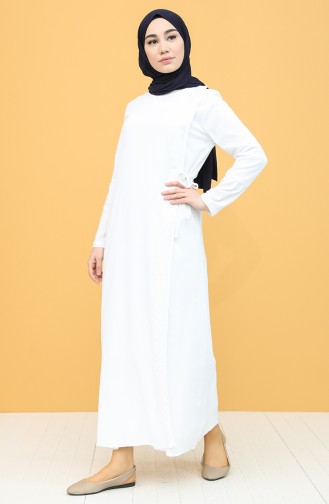 White İslamitische Jurk 0004-04