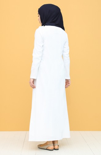 White İslamitische Jurk 0004-04