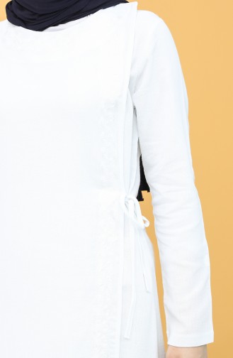 White İslamitische Jurk 0004-04