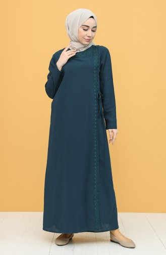 Petroleum Hijab Kleider 0004-05