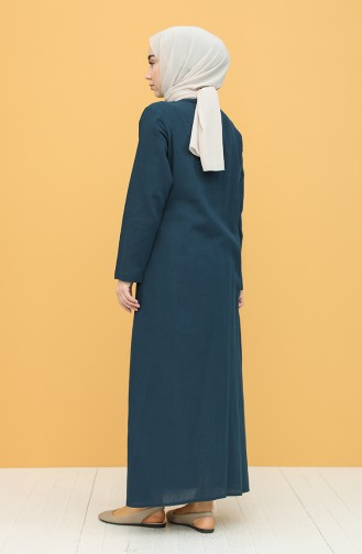 Petrol Hijab Dress 0004-05