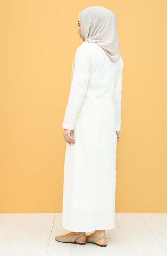 Creme Hijab Kleider 0004-07