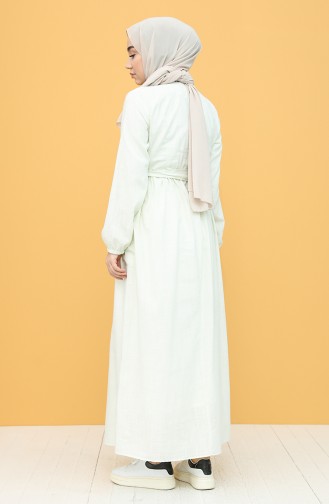 Lemon Yellow Hijab Dress 21Y8261-07