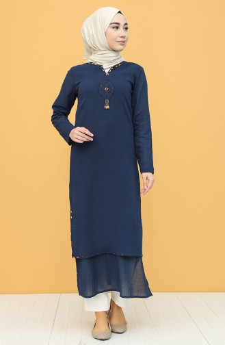 Navy Blue Tuniek 22204-01