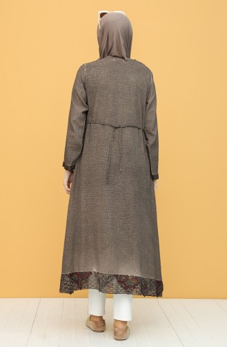 Şile Bezi Uzun Tunik 92204-05 Koyu Vizon