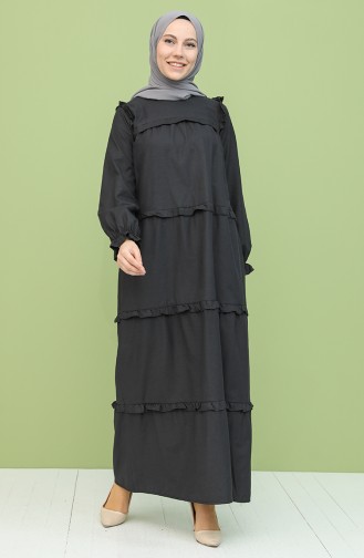 Black Hijab Dress 21Y8306-03