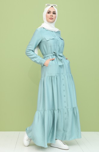 فستان أزرق مائل الى الأخضر 8301-03