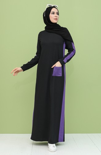 Purple Hijab Dress 3262-05