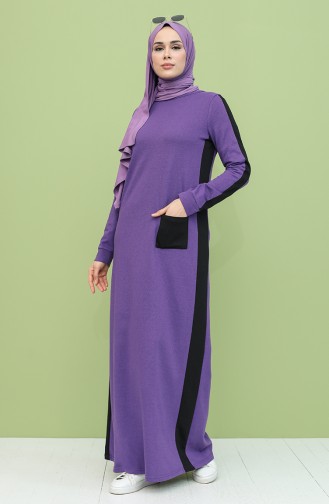 Lila Hijab Kleider 3262-08