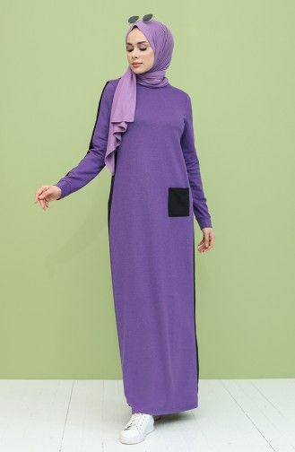 Lila Hijab Kleider 3262-08