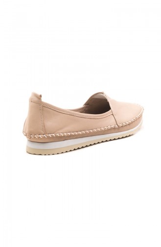 Beige Woman Flat Shoe 04