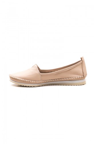 Beige Woman Flat Shoe 04