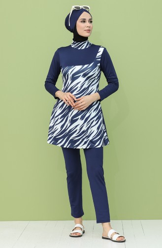 Navy Blue Swimsuit Hijab 2040