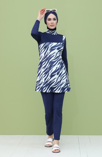 Navy Blue Swimsuit Hijab 2040