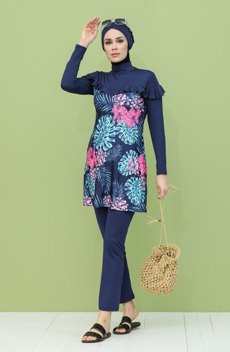 Navy Blue Swimsuit Hijab 2054