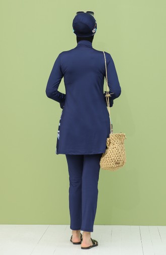 Navy Blue Swimsuit Hijab 2055