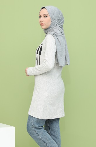 Baskılı Tunik 3047-25 Bej