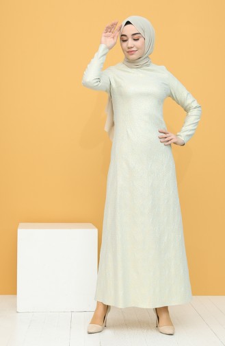 Beige Hijab Dress 7300-01