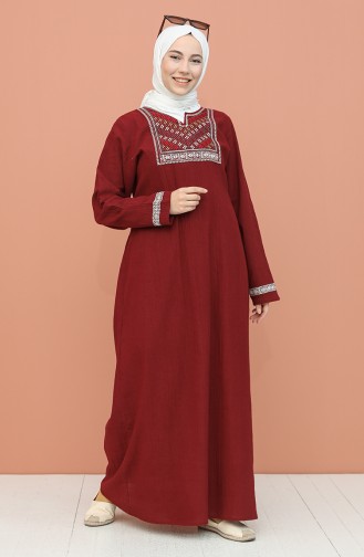 فستان أحمر كلاريت 5353-01