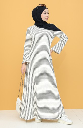 Weiß Hijab Kleider 1570-01