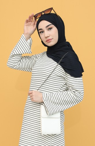 White Hijab Dress 1570-01