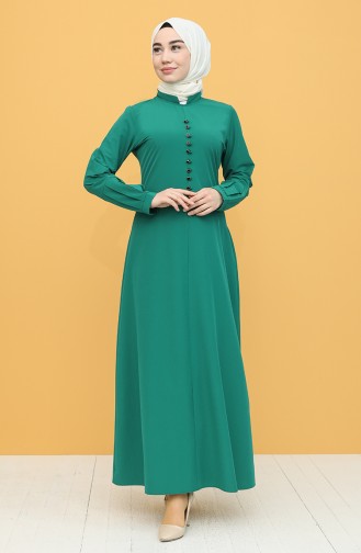 فستان أخضر زمردي 2537-02