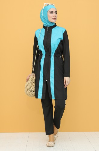 Maillot de Bain Hijab Turquoise 1971-02