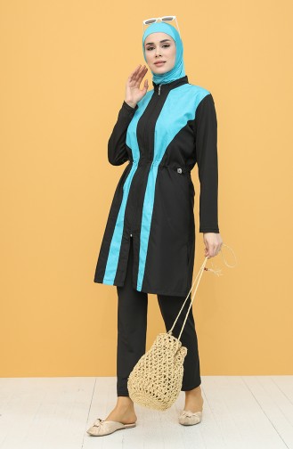 Turquoise Modest Swimwear 1971-02