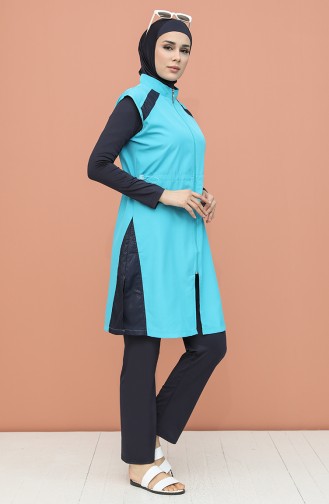 Maillot de Bain Hijab Turquoise 1981-01