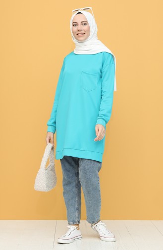 Sweatshirt Turquoise 1571-14