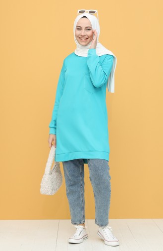 Sweatshirt Turquoise 1571-14