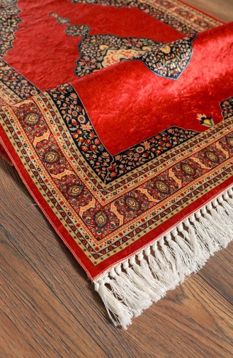 Brick Red Prayer Rug 1000-10